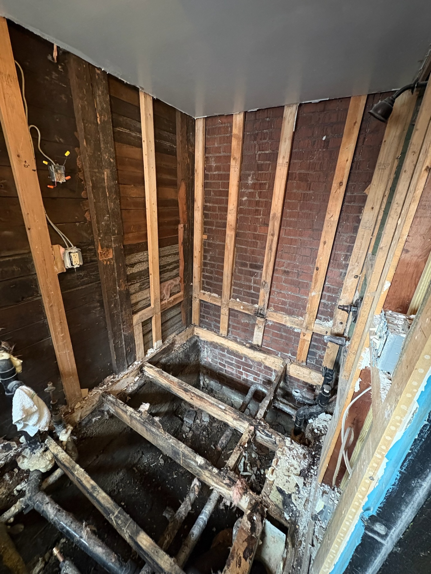 Before — Vanity & shower